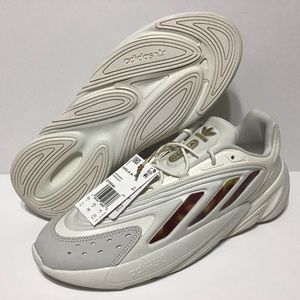 Adidas Women's Ozelia Off-White Shoes Size 11 Tortoise Print 3-Stripes GY8544